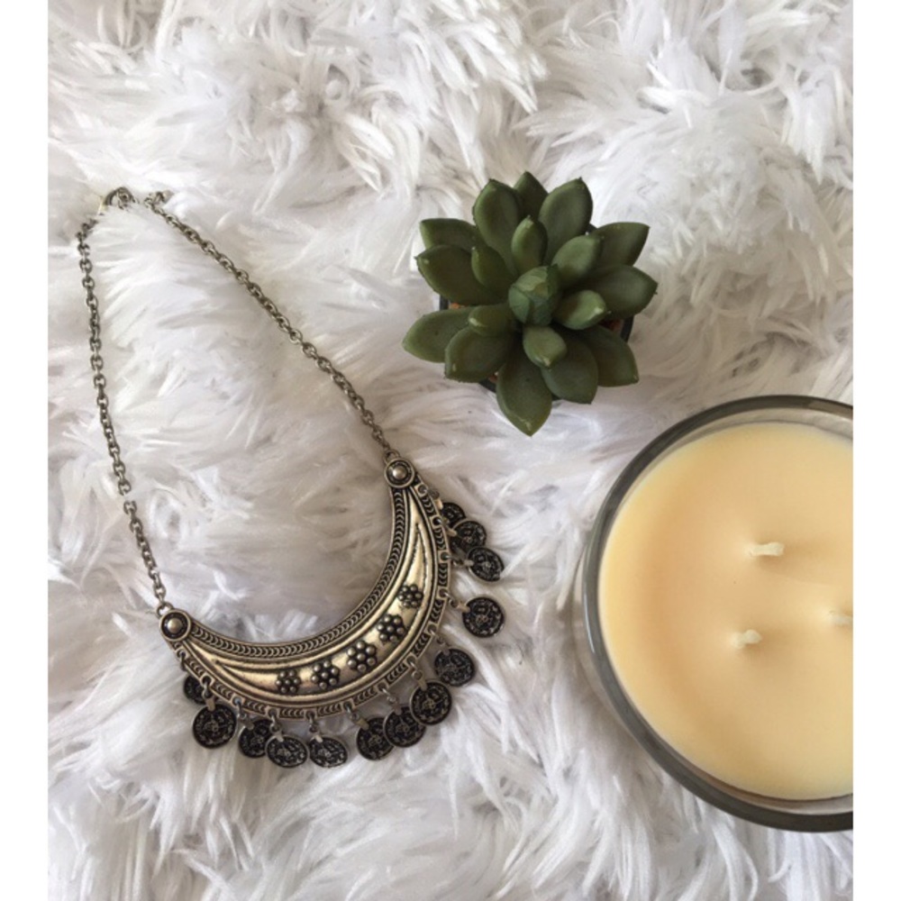 Silver Boho Coin Necklace